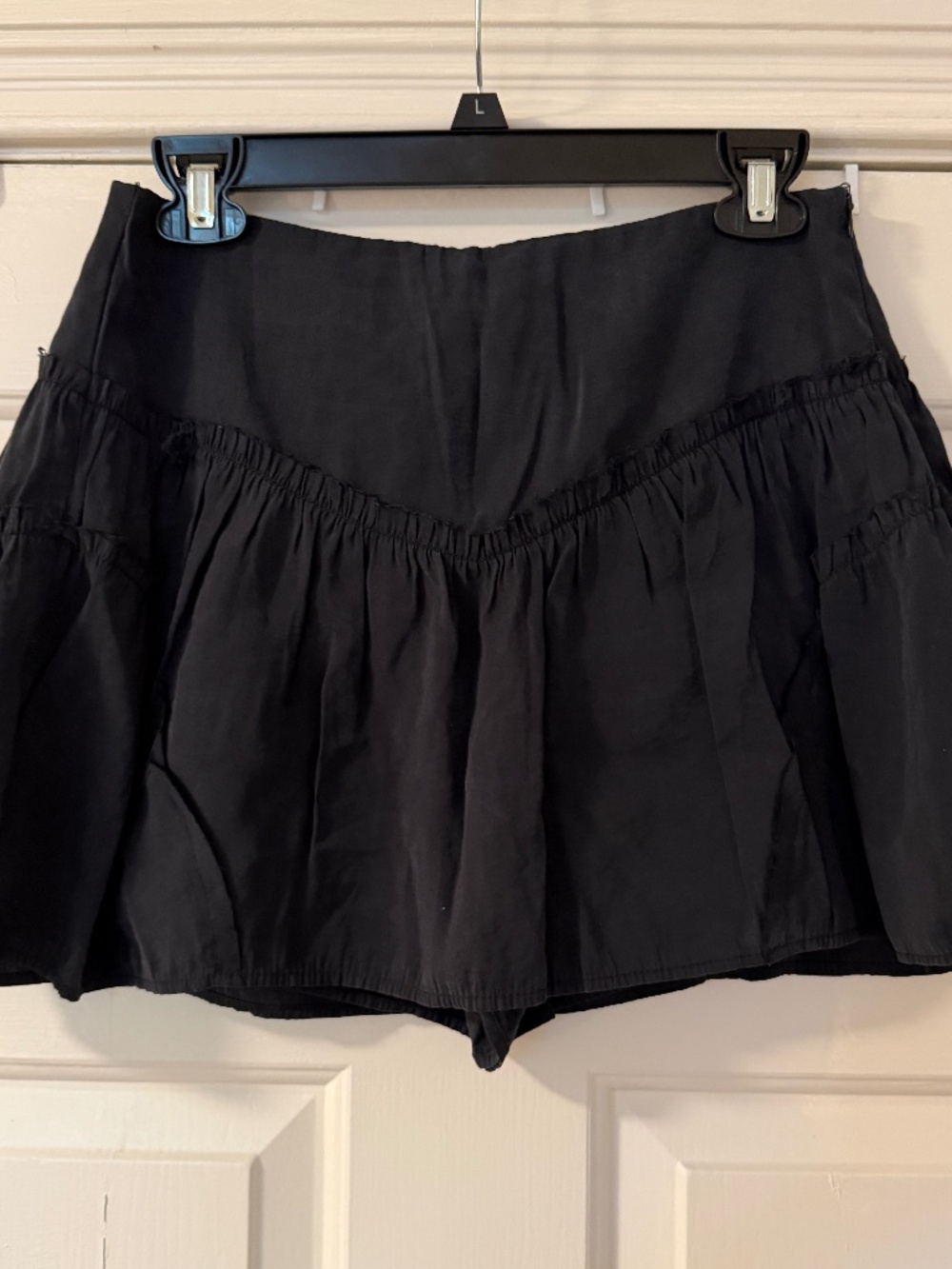 Zara Black Bubble Skort Mini Skirt Flowy Ruffle Flounce Women's Small Coquette